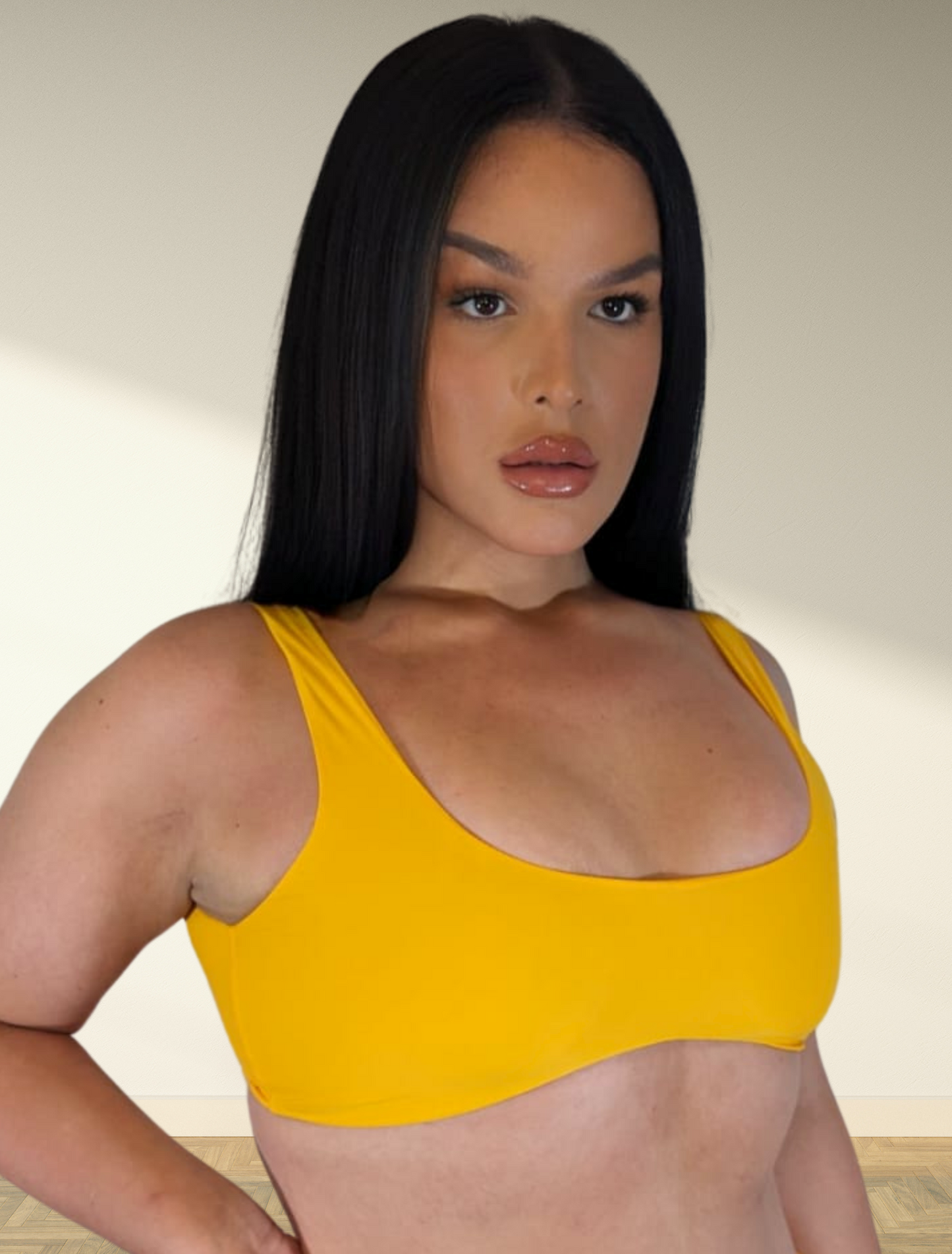 Curve Tank Thick Strap Bikini Top